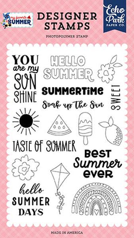 Echo Park My Favorite Summer Soak Up The Sun Designer Stamp Set