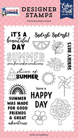 Echo Park My Favorite Summer Splish Splash Designer Stamp Set