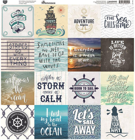 Reminisce Nautical Mood 12x12 Custom Sticker Sheet
