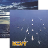 Reminisce Navy Navy 1 Patterned Paper