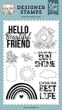 Echo Park New Day Best Life Stamp Designer Stamp Set