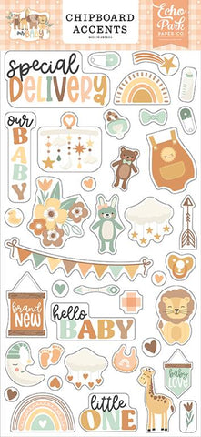 Echo Park Our Baby 6x13 Chipboard Accent Embellishments