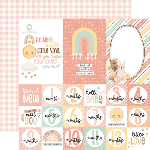 Echo Park Our Baby Girl Multi Journaling Cards Patterned Paper