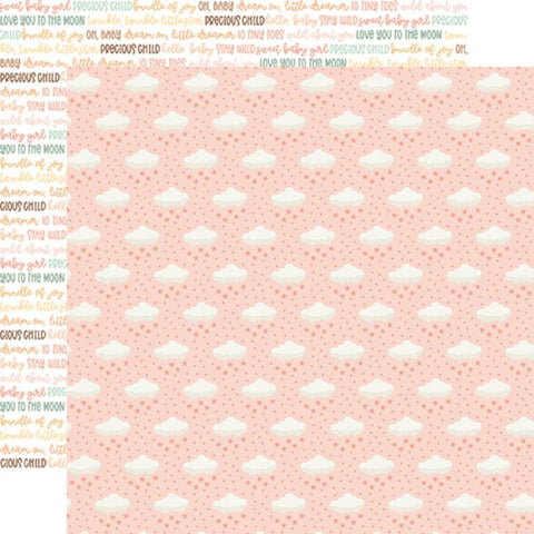 Echo Park Our Baby Girl Sleepy Stars Patterned Paper