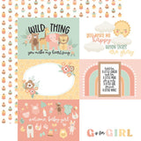 Echo Park Our Baby Girl 6x4 Journaling Cards Patterned Paper