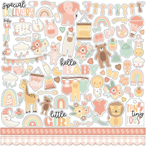 Echo Park Our Baby Girl Element Sticker Sheet