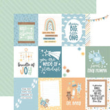 Echo Park Our Baby Boy 3x4 Journaling Cards Patterned Paper