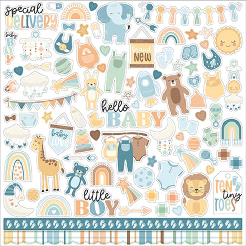 Echo Park Our Baby Boy Element Sticker Sheet