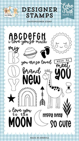 Echo Park Our Baby Boy My Boy Designer Stamp Set