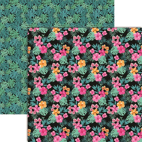 Reminisce Officially Summer Tropical Blooms Patterned Paper