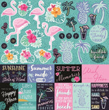 Reminisce Officially Summer 12x12 Sticker Sheet Sheet