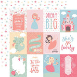 Echo Park Our Little Princess 3X4 Journaling Cards Patterned Paper