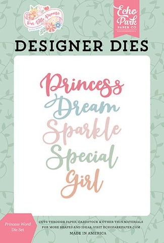 Echo Park Our Little Princess Princess Word Designer Die Set