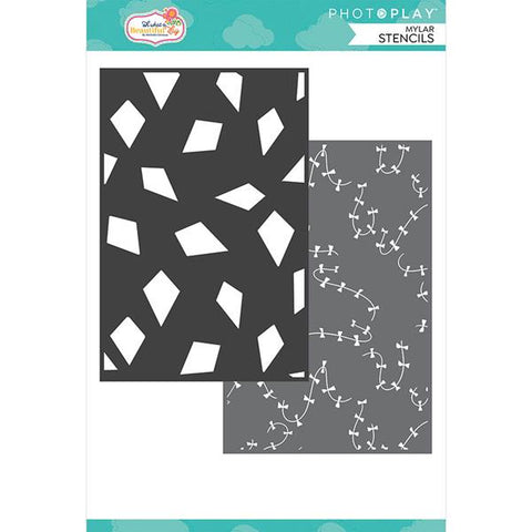 Photoplay Paper Oh What A Beautiful Day 2-Piece Plastic Stencil Set