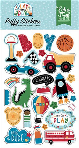 Echo Park Play All Day Boy Puffy Sticker Embellishments