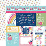 Echo Park Play All Day Girl Multi Journaling Cards Patterned Paper