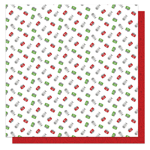 Photoplay Paper Santa Paws For the Cat Patterned Paper