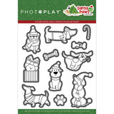 Photoplay Paper Santa Paws Dog Etched Metal Die Set