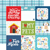 Echo Park Pets 4x4 Journaling Cards Patterned Paper