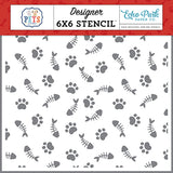 Echo Park Pets Feline Good Designer 6x6 Stencil