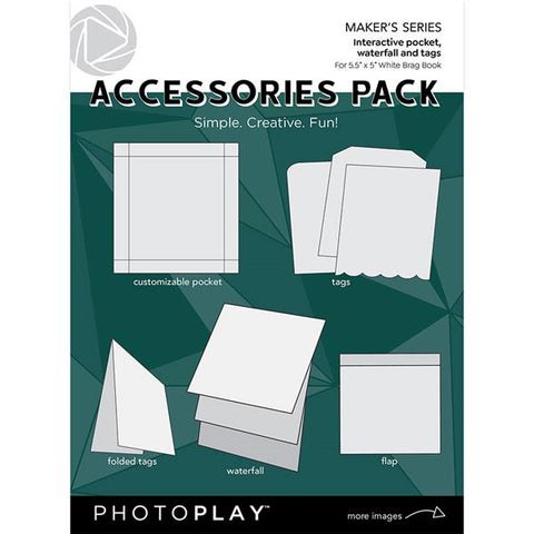 Photoplay Paper Maker's Series Brag Book  - Accessory Pack White