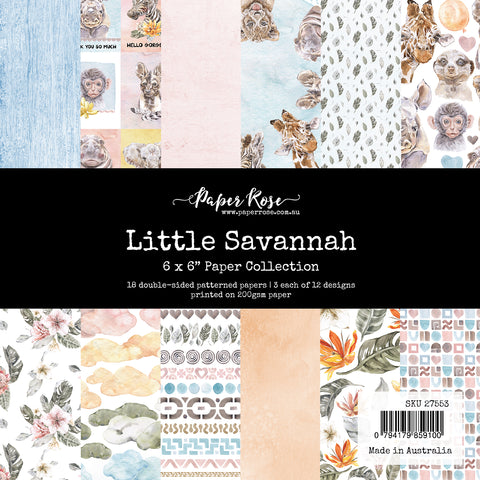 Paper Rose Studio Little Savannah 6x6 Paper Collection
