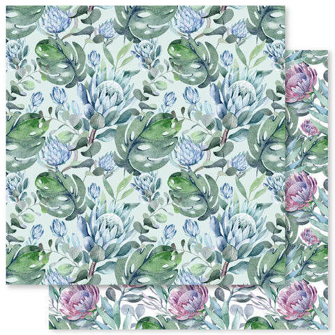 Paper Rose Protea Garden Patterns Paper D Patterned Paper