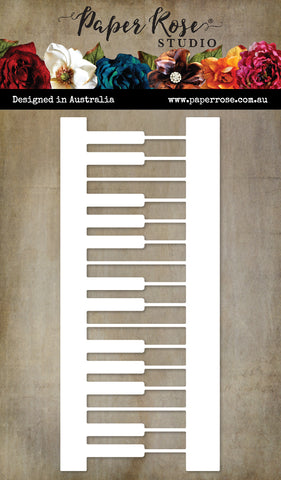 Paper Rose Studio Piano Border Metal Cutting Die