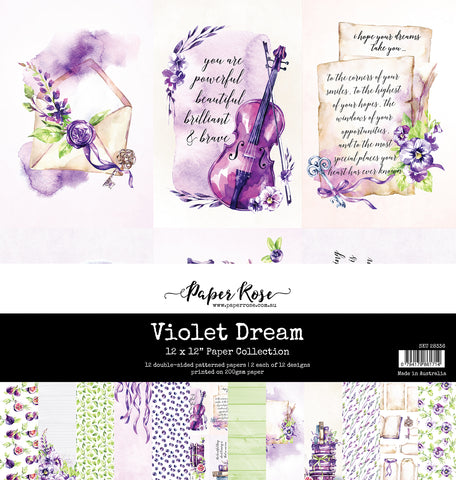Paper Rose Studio Violet Dream 12x12 Paper Collection