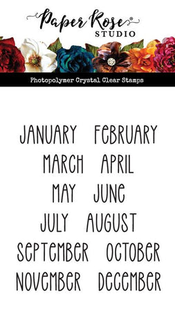 Paper Rose Studio Thin Months Clear Stamp