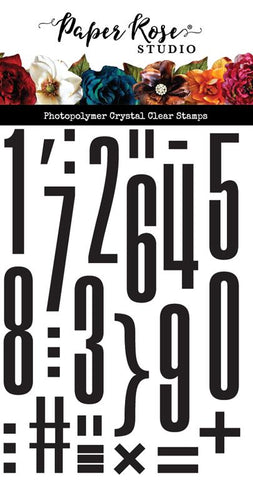 Paper Rose Studio Mega Numbers Clear Stamp