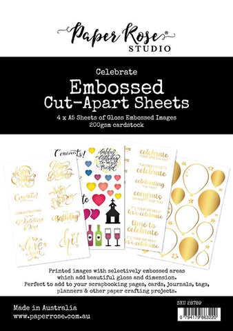 Paper Rose Studio Celebrate Embossed Cut Apart Sheets