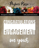 Paper Rose Congratulations on your Engagement Metal Cutting Die