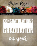 Paper Rose Congratulations on your Graduation Metal Cutting Die