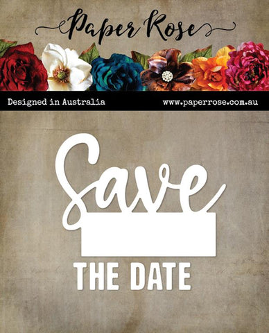 Paper Rose Studio Save The Date Block Metal Cutting Die
