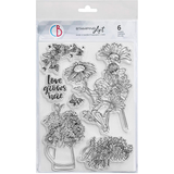 Ciao Bella Clear Stamp Set 6"x8" Flowers Fairy