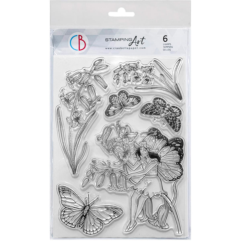 Ciao Bella Clear Stamp Set 6"x8" Fairy of Happiness