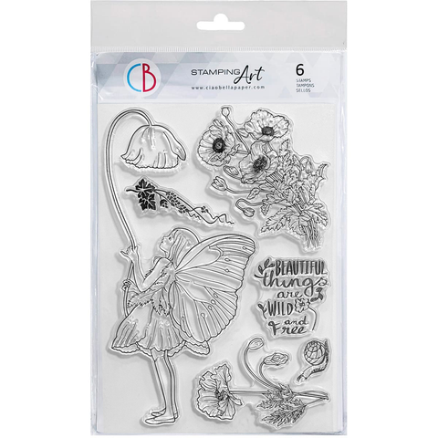 Ciao Bella Clear Stamp Set 6"x8" Nature Fairy