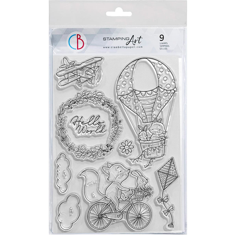 Ciao Bella Clear Stamp Set 6"x 8" Hello World