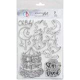 Ciao Bella Clear Stamp Set 6"x 8" Lullaby's Carousel