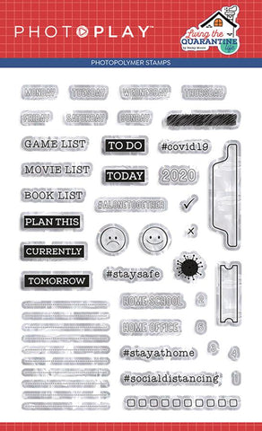 PhotoPlay Paper Living the Quarantine Life Photopolymer Stamp Set