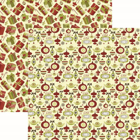 Reminisce Retro Christmas Ornaments Too Patterned Paper