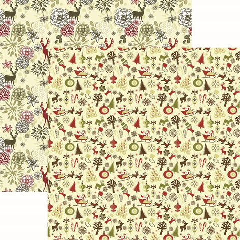 Reminisce Retro Christmas Reindeer Patterned Paper