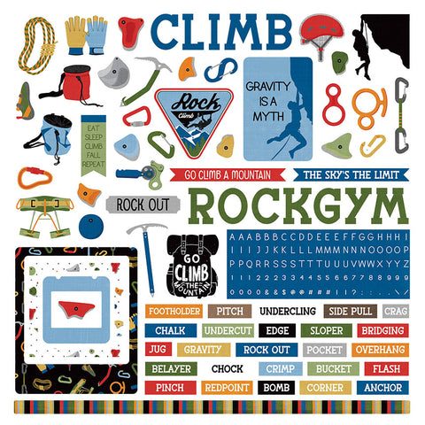 Photoplay Paper Rock Climbing Element Sticker Sheet