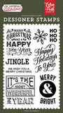 Echo Park Salutations Christmas Happy Holidays To You Designer Stamp Set