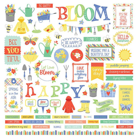 PhotoPlay Paper Showers & Flowers Element Sticker Sheet