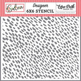 Echo Park Salon Polish Strokes Designer 6x6 Stencil