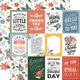 Echo Park Salutations No. 2 3x4 Journaling Cards Patterned Paper