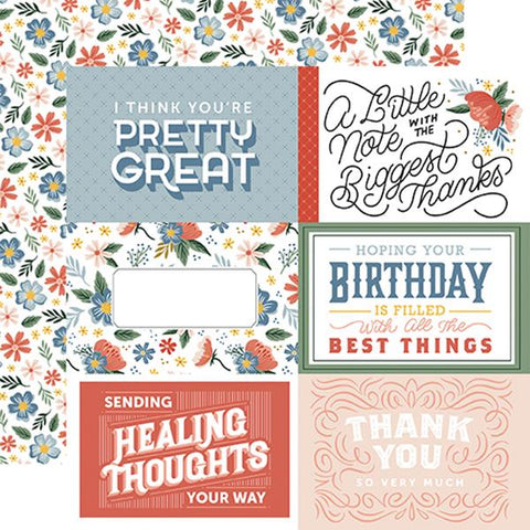 Echo Park Salutations No. 2 6x4 Journaling Cards Patterned Paper