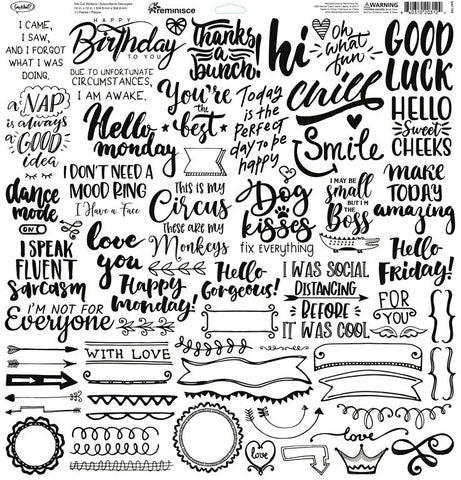 Reminisce Say What? 12x12 Custom Sticker Sheet